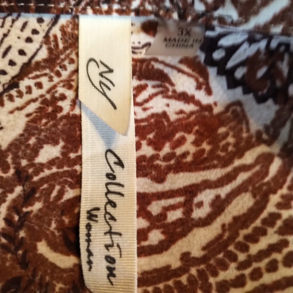 NY Collection Long Paisley Blouse NWT 3X - Picture 5 of 6